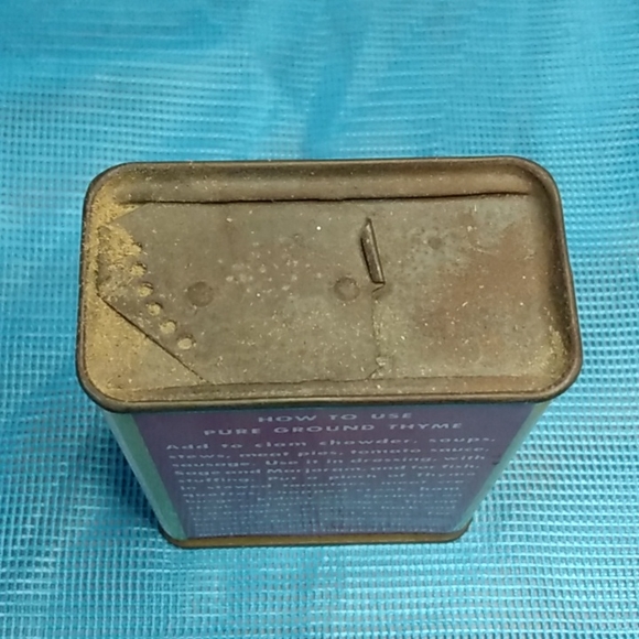 Vintage Schilling Thyme Full Spice Tin - Picture 6 of 6